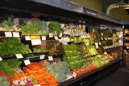 Produce in the cooler at City Market