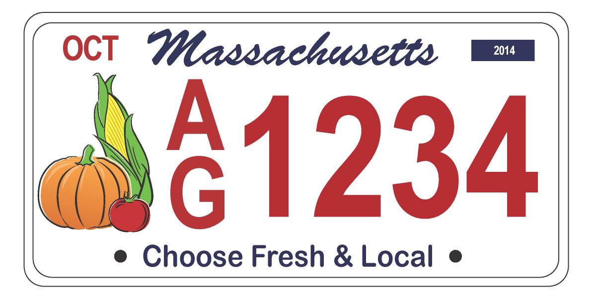 MA "Choose Fresh & Local" plate design