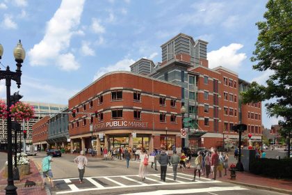 Boston Public Market Render - Congress and Hanover View