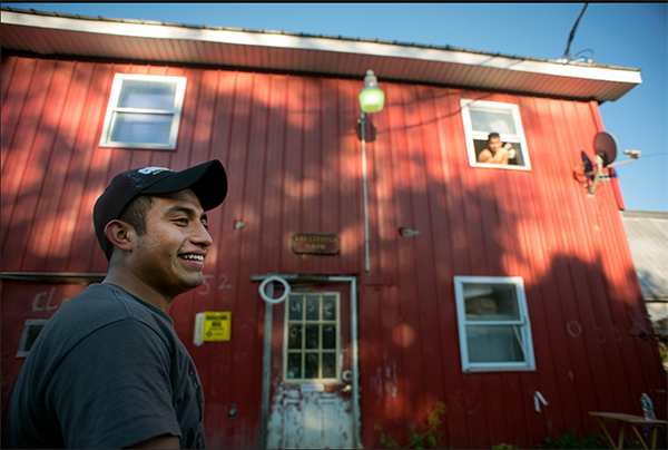 Dairy worker Victor Diaz in Burlington, Vermont. Photo Credit: Caleb Kenna, New York Times