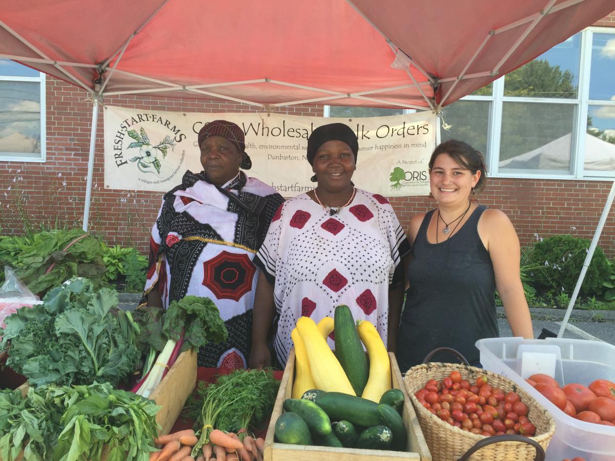 Isho and Fatuma at their farm stand