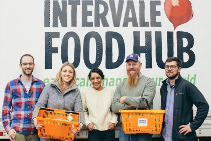 The Intervale Food Hub staff are excited to ramp up their sales of Vermont-grown produce to UVM through Sodexo. Photo by Jessica Sipe.