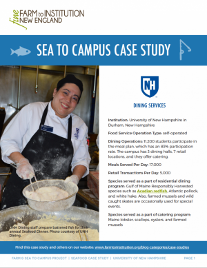 UNH Sea to Campus Case Study