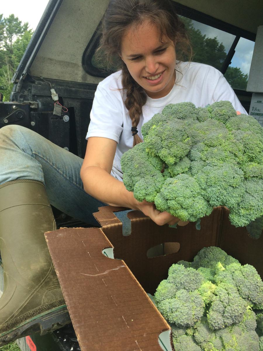 Andrea Solazzo with broccoli