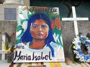 "Justicia para Maria Isabel" painting and shrine