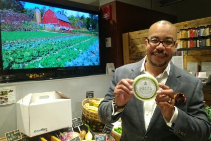 Raheem Baraka at the FoodCares stall