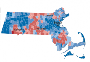 Plenty of red in Massachusetts' midriff